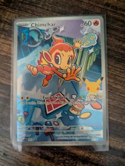 Pokemon Chimchar 041 Black Star Promo MEP TCG Partner Card - Image 1