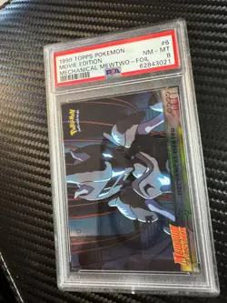 MEWTWO-FOIL PSA 8 1999 TOPPS POKEMON THE MOVIE EDT| MECHANICAL *BTX - Image 2