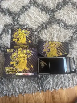 Pokemon TCG Surging Sparks ETB -NO PACKS- CONTENTS ONLY - Promo, Dice, Sleeves - Image 1