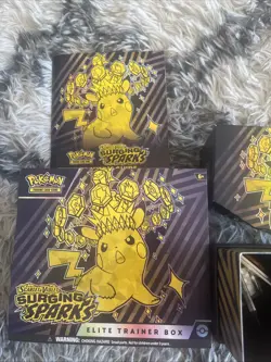 Pokemon TCG Surging Sparks ETB -NO PACKS- CONTENTS ONLY - Promo, Dice, Sleeves - Image 2