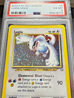 2000 POKEMON NEO GENESIS #9 LUGIA HOLO PSA 6 EXCELLENT-MINT - Image 3