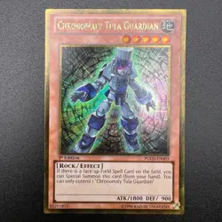 YuGiOh Chronomaly Tula Guardian PGLD-EN003 Gold Secret Rare 1st Edition NM - Image 1