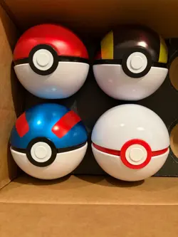 Set of 4 - Pokemon TCG Pokeball Tins Empty - NO PACKS Ultra Great Premier - Image 1