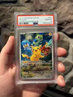 PSA 10 Pikachu 027 Pokemon Svp En SV Black Star Promo 2023 Paldea Evolved Etb - Image 1