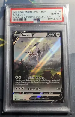2022 Pokemon SWSH Black Star Promo Arceus V PSA 10 #204 - Image 1