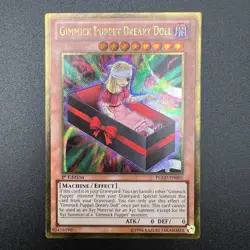 YuGiOh Gimmick Puppet Dreary Doll PGLD-EN001 Gold Secret Rare 1st Edition NM - Image 1