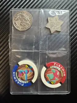 LOT OF 4 Vintage 1995-2009 Japanese Pokemon Coins Porygon *BTX - Image 1