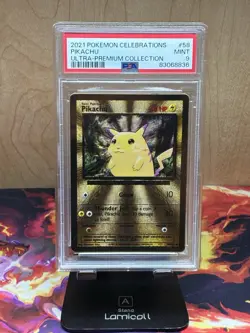 2021 Pokemon Celebrations Ultra-Premium Collection Metal Pikachu #58 PSA 9 - Image 1
