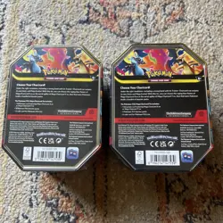 2 Pokemon TCG Mega Charizard X + Y ex Tin Bundle Sealed New - Image 3
