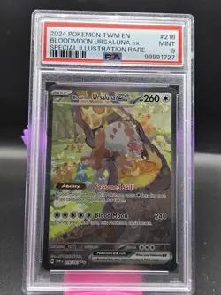 Pokemon PSA 9 Bloodmoon Ursaluna ex 216/167 Special Illustration Rare Holo - Image 1