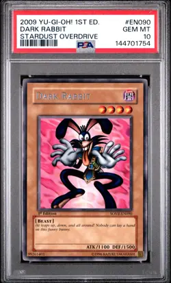 PSA 10 Dark Rabbit Stardust Overdrive 1st Edition Yu-Gi-Oh! SOVR Gem Mint - Image 1