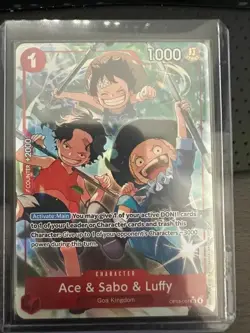 Ace & Sabo & Luffy Alt Art OP13-007 Carrying On His Will One Piece TCG - Image 1