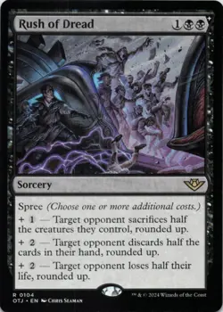 MTG Rush of Dread Normal NM Outlaws of Thunder Junction OTJ Magic 104 - Image 1