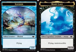 Light Play, English MTG Regular Illusion Token // Marit Lage Token Modern Horizo - Image 1