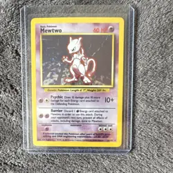 Mewtwo Base Set Holo Rare Card 10/102 60 HP 1999 Vintage Pokemon TCG - Image 1