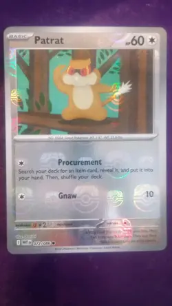 Patrat 072/086 MASTERBALL HOLO Common White Flare Pokemon Near Mint - Image 1