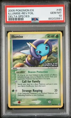 Psa 10 Pokemon ILLUMISE Rev Foil #45 Ex Delta Species Stamp LOW POP 41 - Image 1