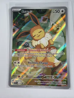 Pokemon Eevee SVP 173 Promo Full Art Holo NM Lot of 2 Scarlet Violet - Image 2