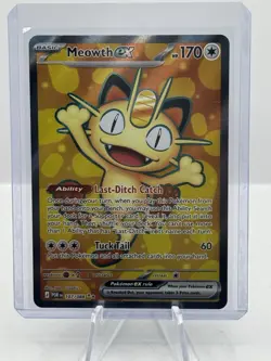2026 Pokemon POR EN Perfect Order #107 Meowth ex Full Art Holo Rare - Image 1