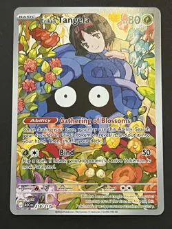 Pokemon Erika's Tangela ASC Illustration Rare Holo 80HP 218/217 Ability Grass - Image 1