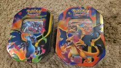 2 Pokemon TCG Mega Charizard X + Y ex Tin Bundle Sealed New - Image 1