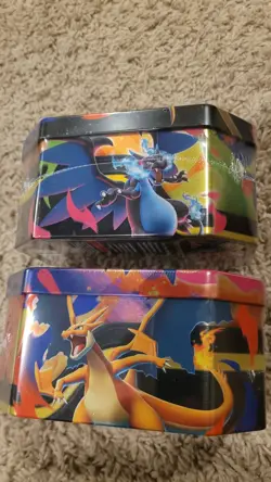 2 Pokemon TCG Mega Charizard X + Y ex Tin Bundle Sealed New - Image 3
