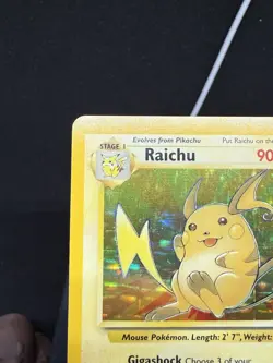 Pokemon TCG - Raichu - 14/62 - Holo Unlimited - Fossil Unlimited [Light Play] - Image 3