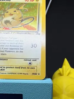 Pokemon TCG - Raichu - 14/62 - Holo Unlimited - Fossil Unlimited [Light Play] - Image 5