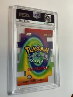 POP 9! PSA 8 Pokemon 2000 Topps TV Kadabra Die Cut #EV8 *BTX - Image 2