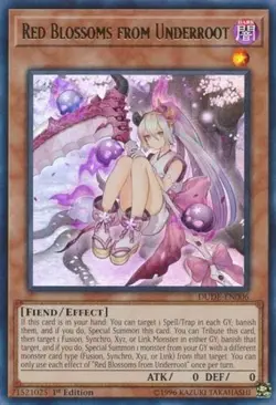 Red Blossoms from Underroot - DUDE-EN006 - Ultra Rare - 1st Edition - Lightly Pl - Image 1