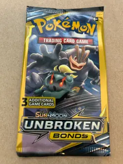 Lot of 2 Unbroken Bonds 3 Card Booster Packs Pokemon TCG: Sun & Moon - Image 1
