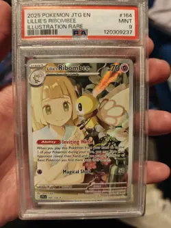 Pokemon TCG Lillie's Ribombee Card Journey Together Illustration, 164/159 - Image 1