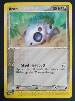 Aron 56/100 - EX Sandstorm Set - Pokemon Ereader Card - Near Mint Condition - Image 1