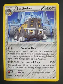 Bastiodon 70/114 - XY Steam Siege Set - Pokemon Card - Lightly Played - Image 1
