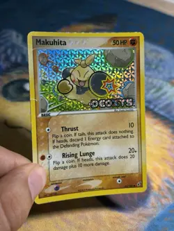 Makuhita 65/107 Reverse Holo Stamped EX Deoxys 2005 Pokemon Card MP - Image 3