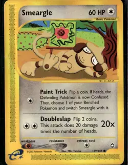 Smeargle Common Aquapolis 109/147 Colorless Pokemon Card - Image 1
