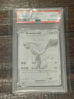 Pokemon TCG Reshiram EX White Flare Holo Card 173/086 SV PSA 8 - Image 1