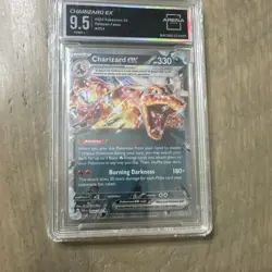 Pokemon TCG Charizard ex 161 Scarlet & Violet Promo Holo Arena Club 9.5 EX Card - Image 1