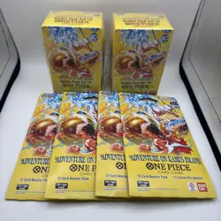 Lot of 2 ONE PIECE CARD GAME OP-15 DOUBLE PACK + 4 SLEEVED PACKS - Image 1