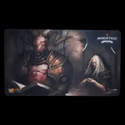 Magicfest 2019 Exclusive Demonic Tutor Judge Art Playmat Great Condition - Image 1