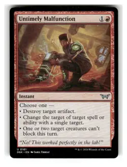 Untimely Malfunction 161 Duskmourn: House of Horror Magic: The Gathering NM - Image 1