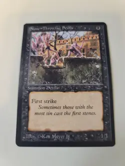 MTG Stone - Throwing - Devils - Arabian Nights Regular Common - Image 1