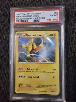 2016 POKEMON XY TRAINER KIT PIKACHU LIBRE HALF DECK #30 PIKACHU LIBRE-HOLO PSA 6 - Image 1