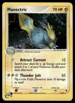 Pokemon Cards Manectric 9/109 Ruby & Sapphire Holo Rare LP - Image 1