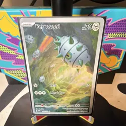 Pokemon Ferroseed SV White Flare 148/086 Holo Illustration Rare 70 HP English - Image 1
