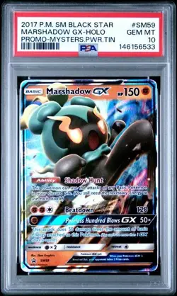 Pokemon Marshadow GX SM59 Black Star Promo Power Tin PSA 10 Gem Mint - Image 1