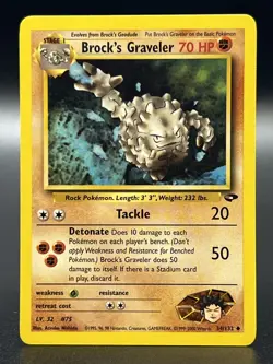 Brock's Graveler 34/132 Gym Challenge Unlimited Vintage WOTC Pokemon TCG - NM/LP - Image 1