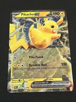 Pokemon TCG Paldea Evolved 063/193 Pikachu Ex Ultra Rare - NM - Image 1