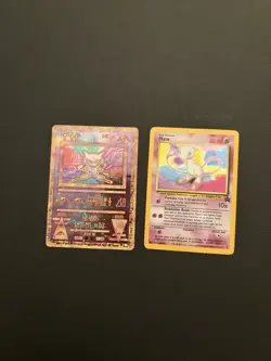 Pokemon WOTC Ancient Mew And Mew Cosmo Holo Black Star Promo - Image 1