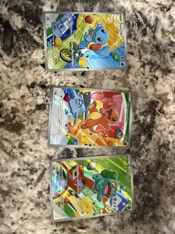 POKEMON MEGA EVOLUTION PROMOS 037, 038, 039 EN BULBASAUR, CHARMANDER, SQUIRTLE - Image 1